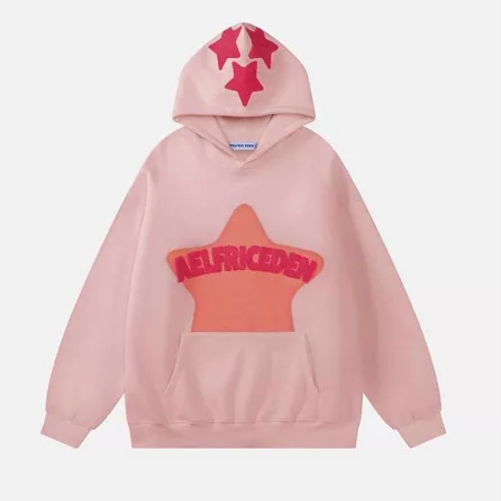 Aelfric Eden Pink And Red Star Hoodie